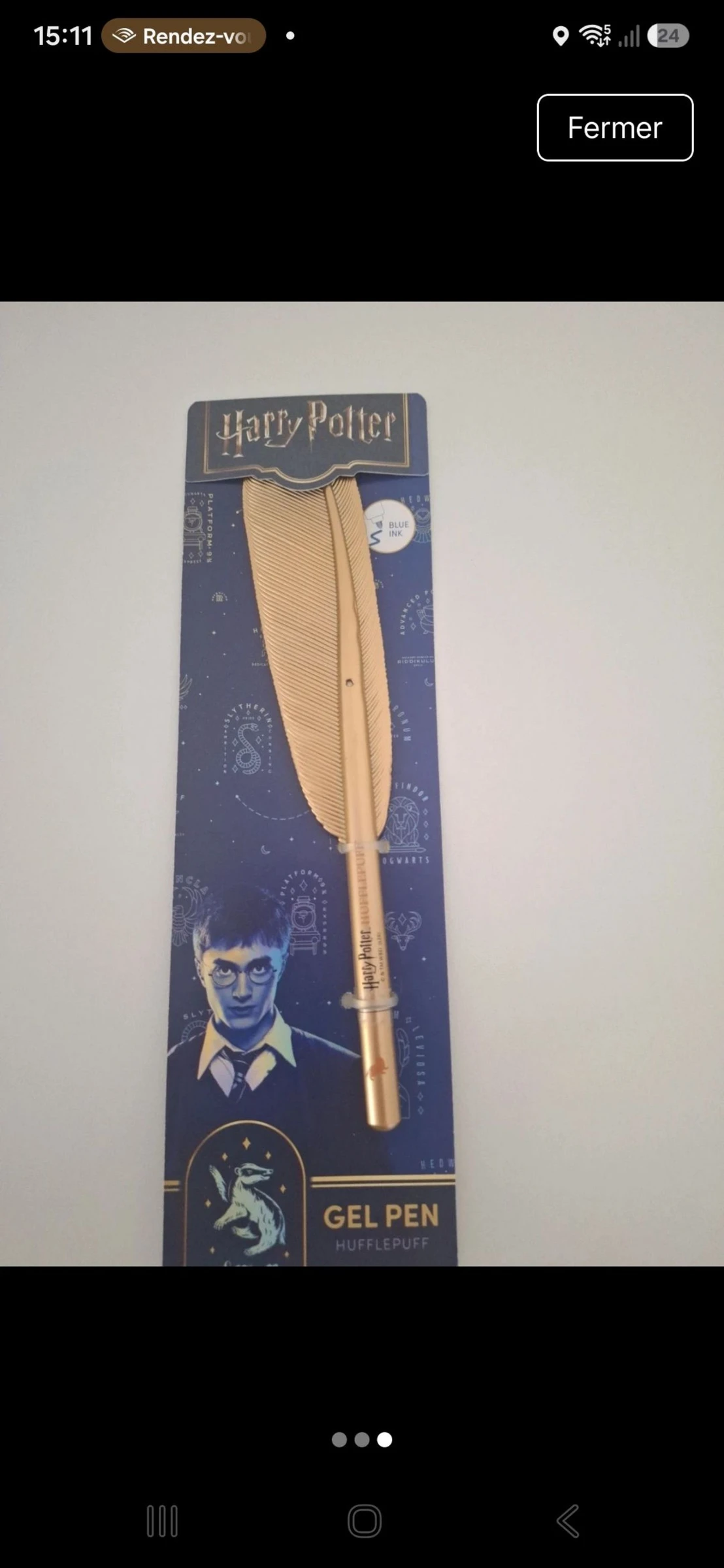 Stylo Harry Potter POUFSOUFFLE 